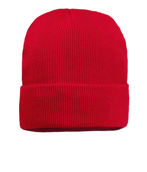 Sportsman Jersey Lined Cuff Beanie in Red