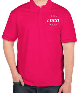 Port Authority Silk Touch Performance Polo - Embroidered - Color: Pink Raspberry