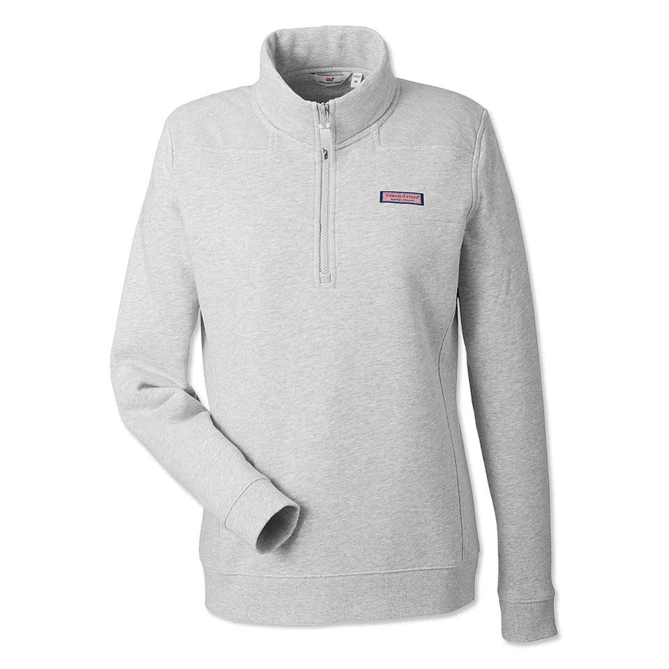 Vineyard Vines Women's Collegiate Logo Shep Quarter Zip Sweatshirt