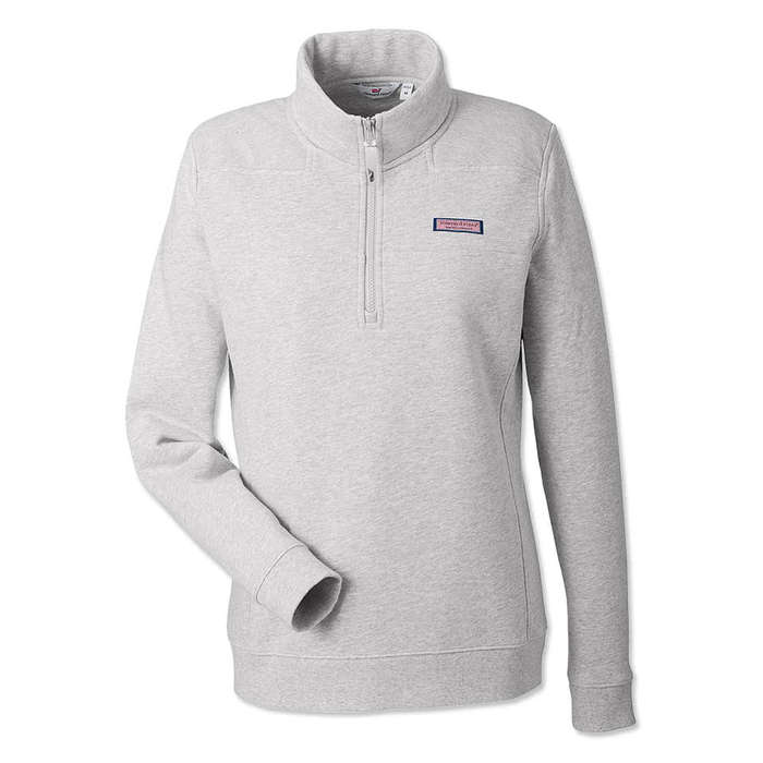 Vineyard Vines Women's Collegiate Logo Shep Quarter Zip Sweatshirt