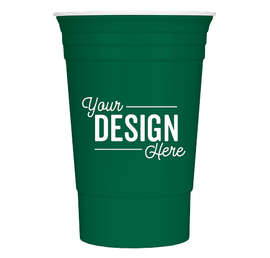 16 oz. Reusable Plastic Party Cup - Color: Green