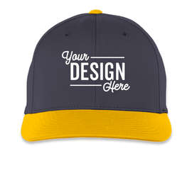 Pacific Headwear Perforated Flexfit Performance Hat - Color: Navy / Gold