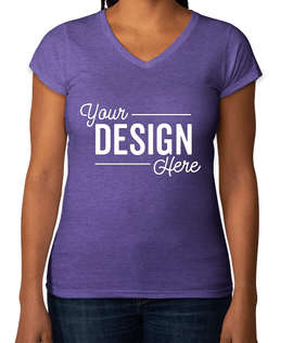 Gildan Women's Slim Fit Softstyle V-Neck Jersey T-shirt