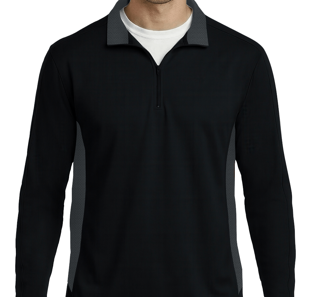 Blue Generation UPF 30 Colorblock Performance Quarter Zip Pullover-default