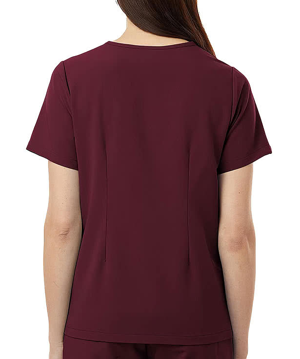 Jaanuu Women's Rhena Essential One-Pocket V-Neck Scrub Top - Embroidered