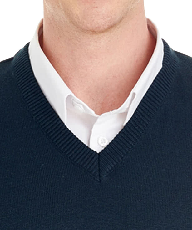 Harriton Pilbloc Jersey Knit V-Neck Sweater