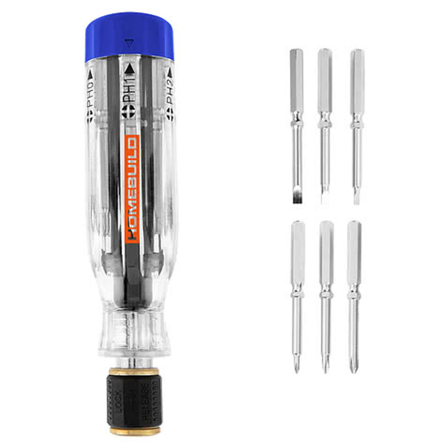 6-in-1 Quick Release Screwdriver in BLACK WITH CLEAR