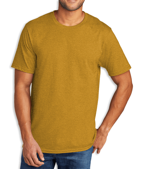 Port & Company Core Tri-Blend T-shirt in Ochre Yellow Heather