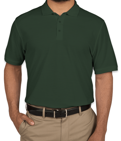 Port Authority Lightweight Classic Pique Polo - Printed in Deep Forest Green