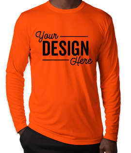Sport-Tek Competitor Long Sleeve Performance Shirt - Color: Neon Orange