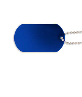 Dog Tag with 4-1/2 in. Ball Chain - Color: Royal Blue