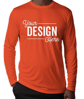 Sport-Tek Competitor Long Sleeve Performance Shirt - Color: Deep Orange