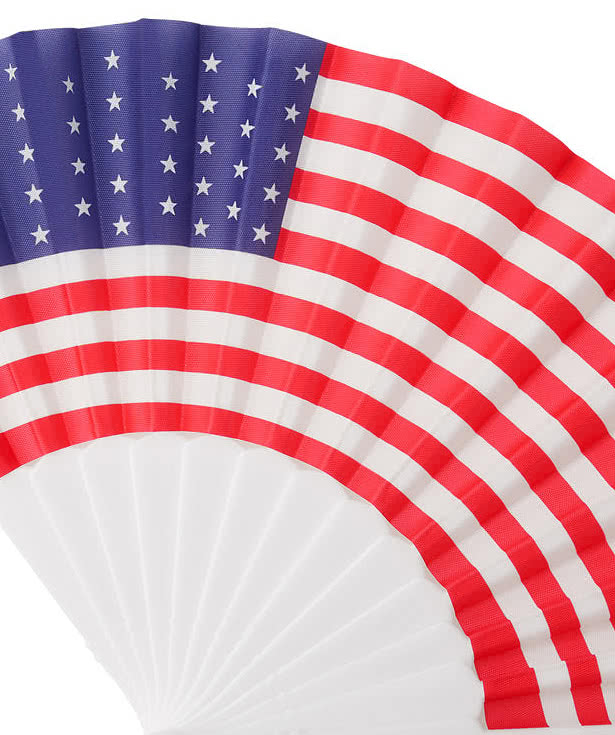 USA Flag Folding Hand Fan