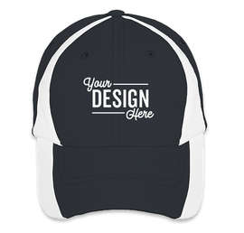 Sport-Tek Colorblock Performance Hat - Color: True Navy / White