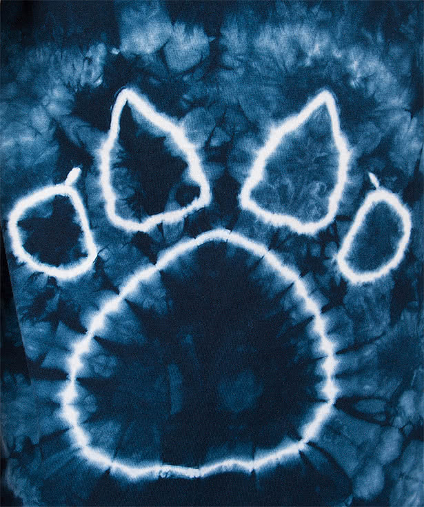 Dyenomite Paw Print Tie-Dye T-shirt