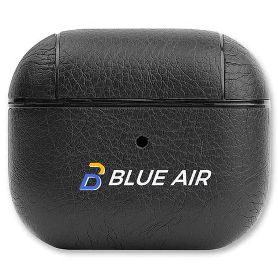 Leatherette Earbuds Charging Case in BLACK