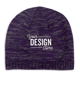 District Spaced-Dyed Beanie - Color: Purple / Charcoal