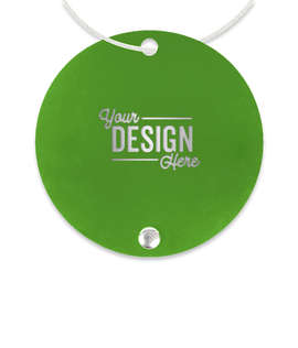 Laser Engraved Jet Setter Circle Luggage Tag - Color: Green