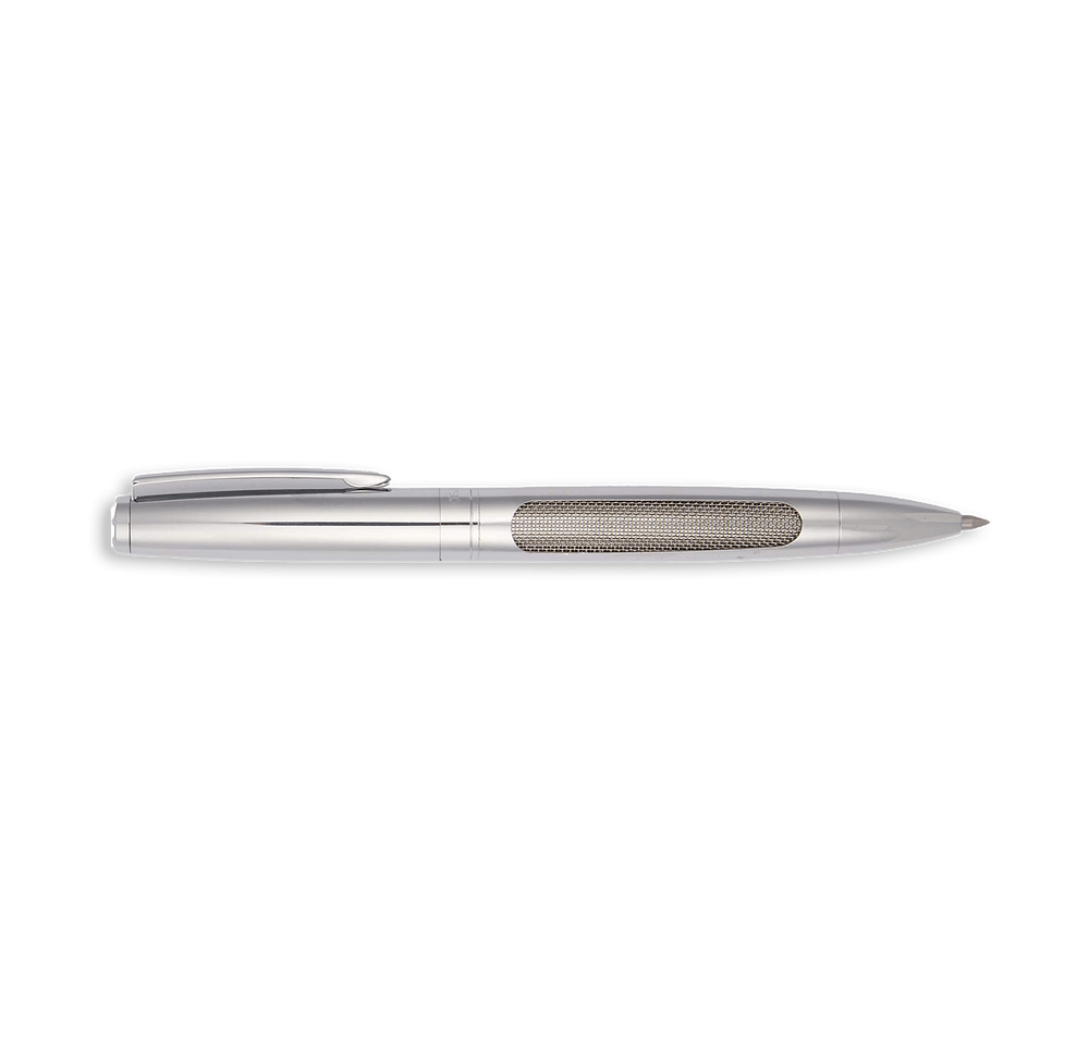Luxe Recycled Stainless Steel Gel Ballpoint Pen (black ink)-default