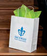 Pup Small White Kraft Paper Shopper Bag