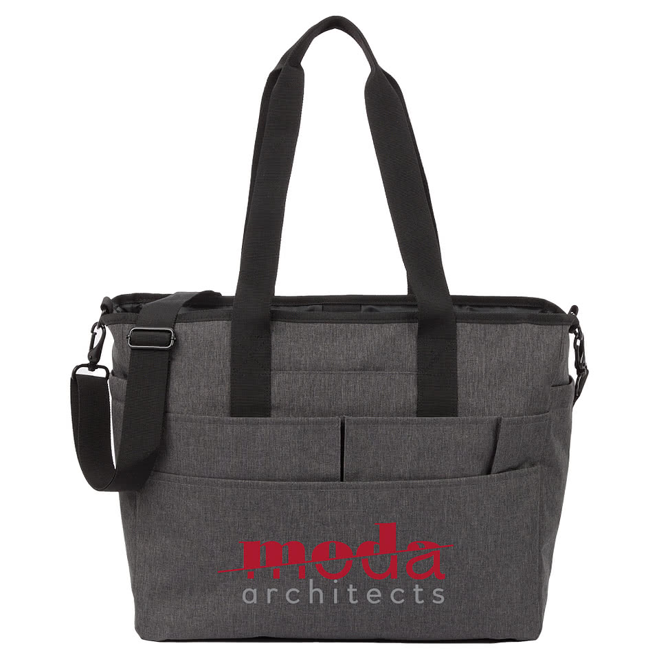 Multi-Pocket Recycled 16" Computer Tote Bag