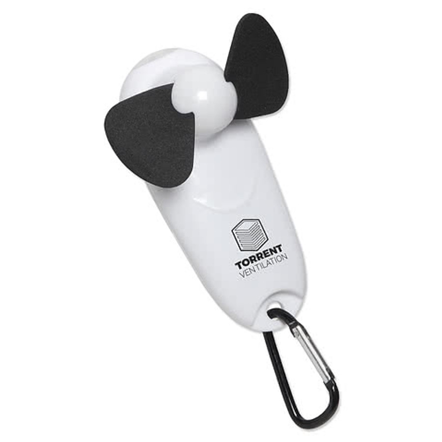 Handy Breeze Portable Fan with Light and Carabiner in Black