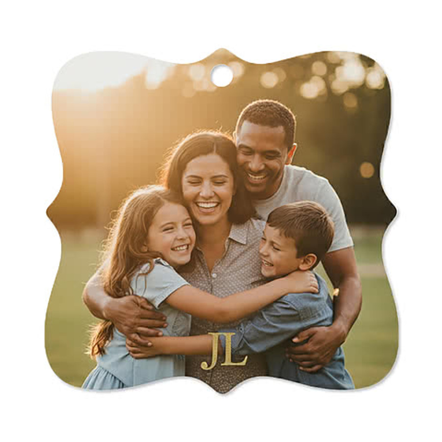Full Color Aluminum Square Ornament in Aluminum