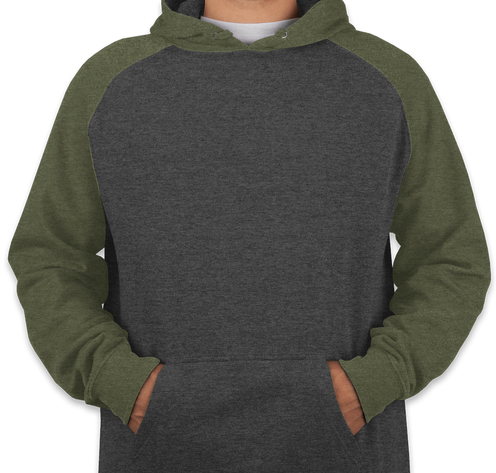 Independent Trading Heather Raglan Pullover Hoodie-default