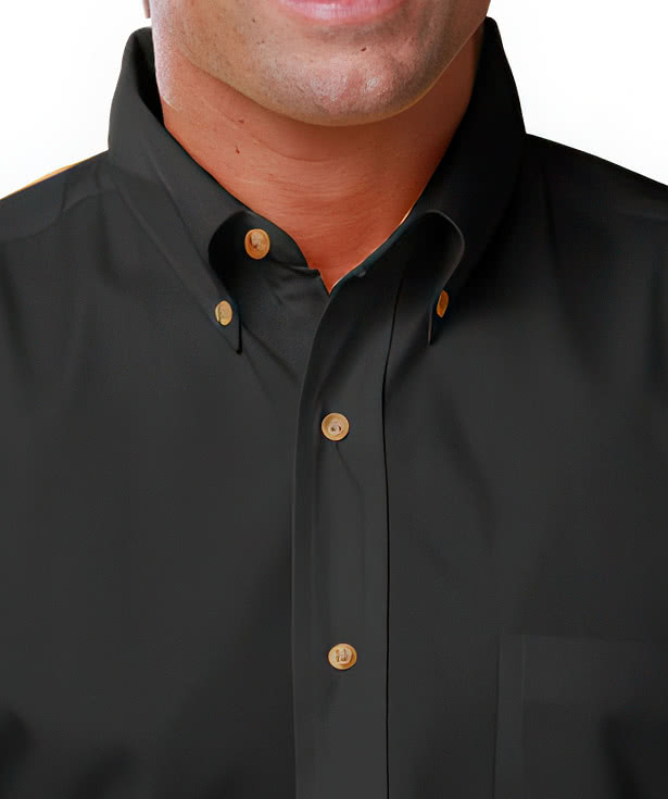 Blue Generation Scotchgard Short Sleeve Dress Shirt - Embroidered