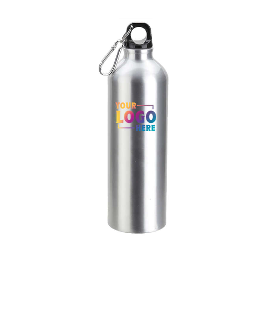 Full Color 25 oz. Atrium Aluminum Water Bottle in Silver