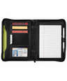 Debossed Renaissance Jr. Leather Zippered Padfolio