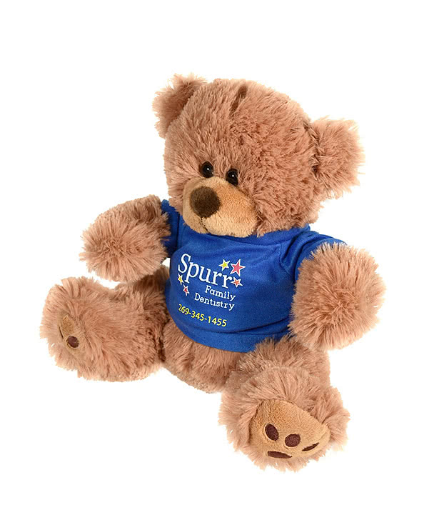Plush Bear w/ Embroidered Paws and T-Shirt