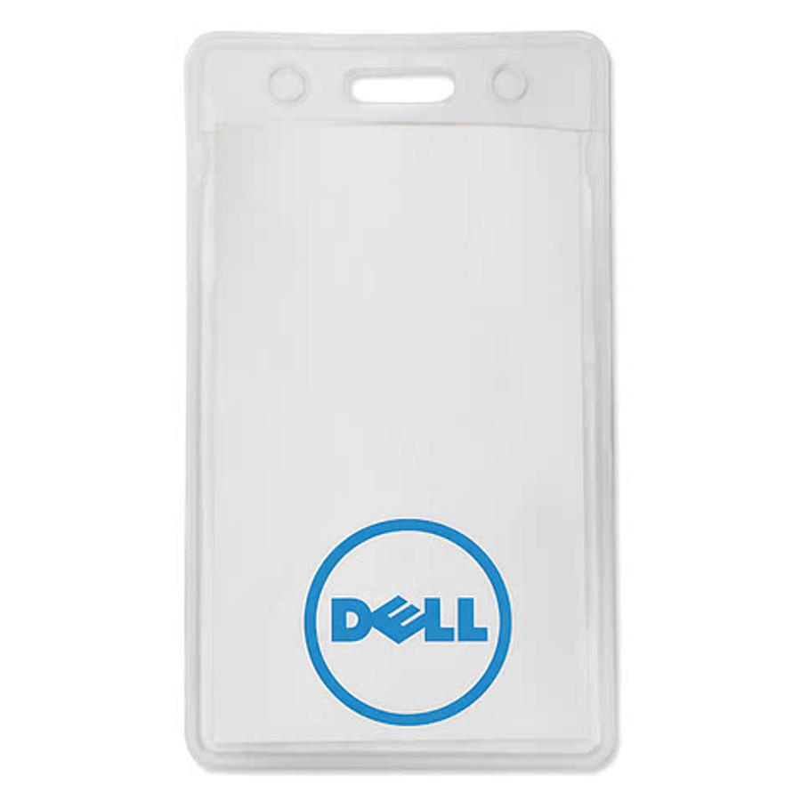 2" x 3.62" Vertical Vinyl Badge Pouch in Clear
