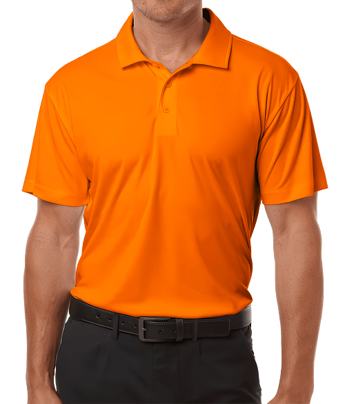 AllPro Interlock UPF 50 Performance Polo - Printed in Neon Orange