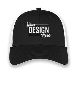 Otto Cap Comfy Fit Low Profile Trucker Hat - Color: Black / White