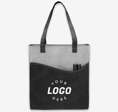 Promotional Non-Woven Pocket Convention Tote Bag-default