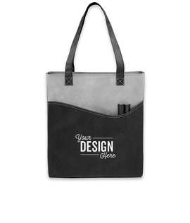 Promotional Non-Woven Pocket Convention Tote - Color: Gray