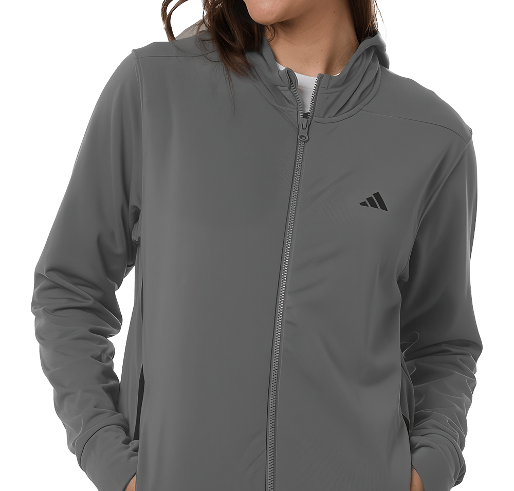 Adidas Women's Game & Go Recycled Fleece Performance Full-Zip Hoodie-default