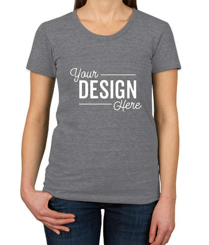 American Apparel Women's Slim Fit Tri-Blend Track T-shirt - Athletic Grey