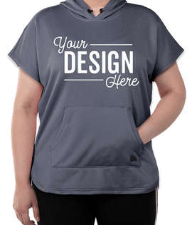 New Era Women's Performance Terry Short Sleeve Hoodie - Color: True Navy Heather