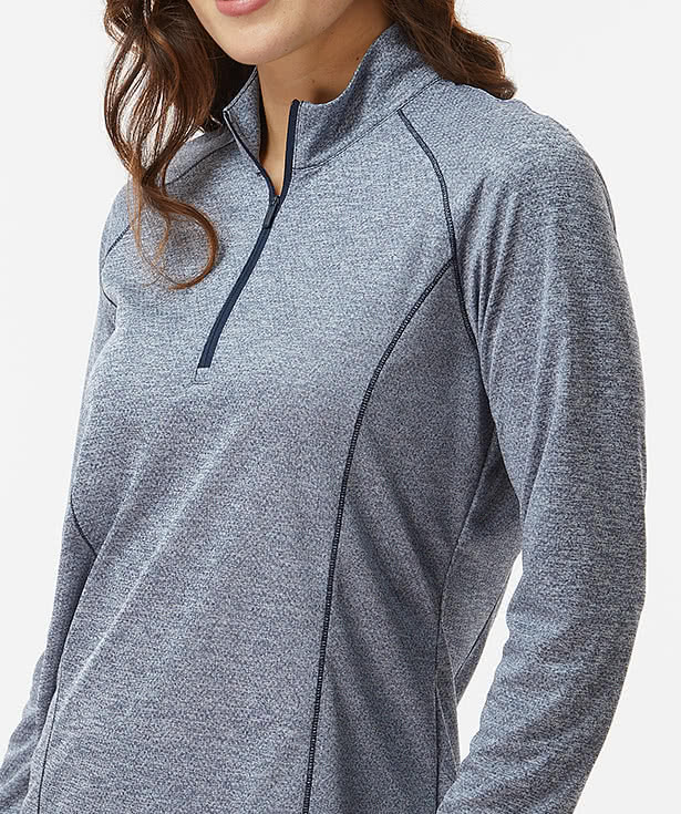Adidas Women's Space Dyed Recycled Quarter Zip Shirt