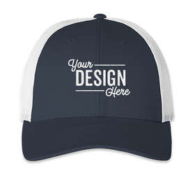 Richardson Stretch Fit Trucker Hat - Color: Navy / White