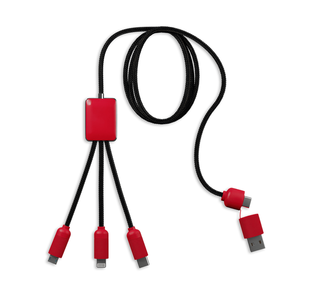 Laser Engraved 5-in-1 Charging Cable with Light-Up Logo-default