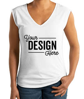 Next Level Women's Slim Fit Festival V-Neck Tank - Color: White