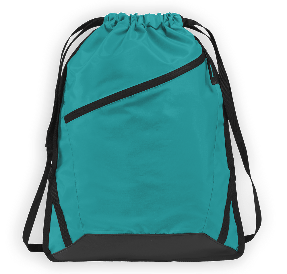 Port Authority Adjustable Strap Contrast Zipper Drawstring Bag-default