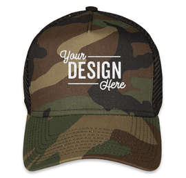 New Era 9FORTY Snapback Trucker Hat - Color: Camo / Black