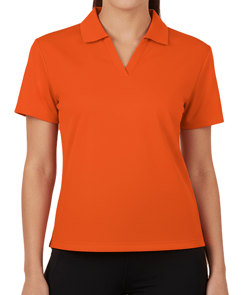 Holloway Women's Core Boxy Waist Length Pique Polo in Orange