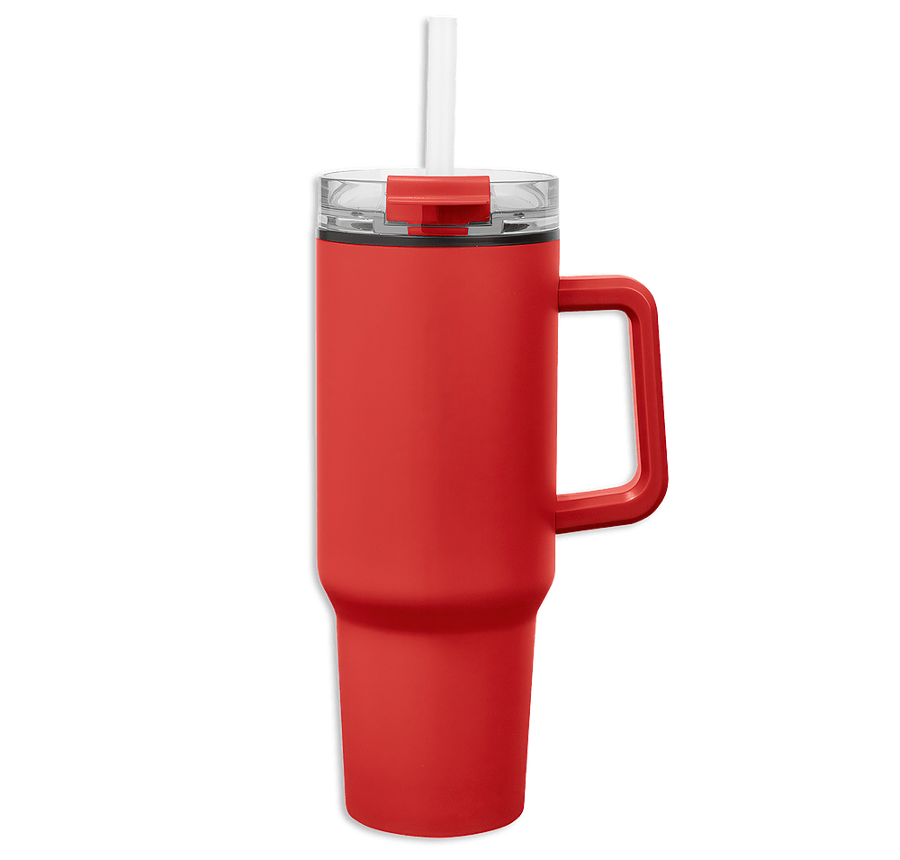 Full Color 40 oz. Quest Stainless Steel Recycled Tumbler with Straw-default