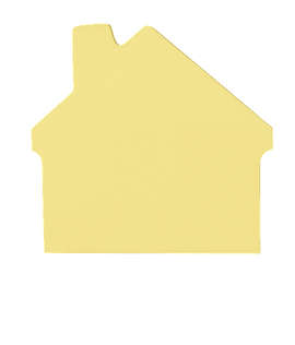 3M House Post-it® Note - 50 sheets/pad - Color: Canary Yellow