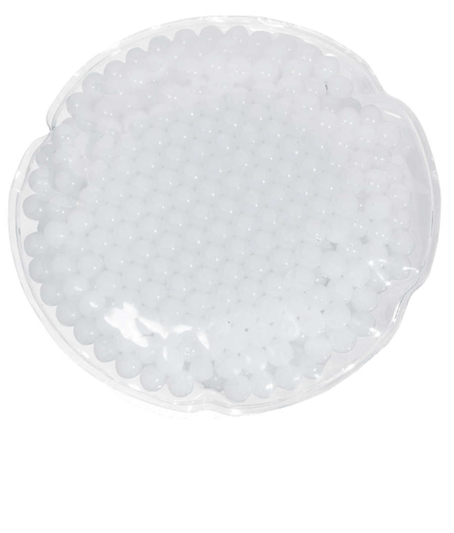 Round Aqua Pearls Hot/Cold Pack in Solid White